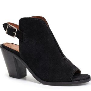 New Frye Courtney Sling Suede Open Toe Heels
